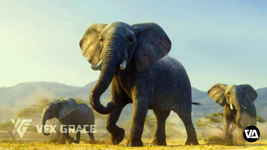 African Elephant Animated VFX Grace