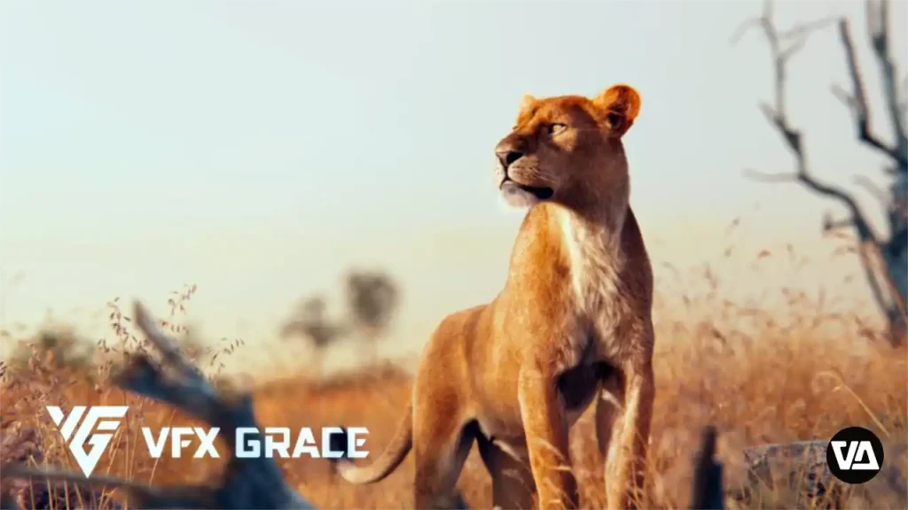 Female Lion Rigged VFX Grace